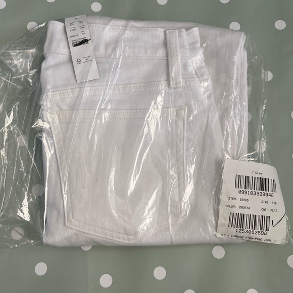 J. Crew Tall 9" high rise toothpick jean B3585 White 29T - Picture 5 of 5
